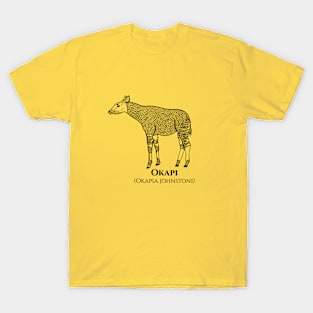 Okapi or Forest Giraffe - African animal drawing T-Shirt